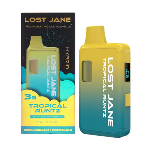 LOST JANE 3G DISPOSABLE TROPICAL RUNTZ | Shatter Sauce + Live Rosin Jam